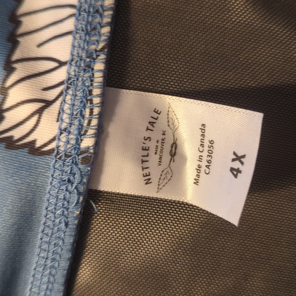 Nettle's Tale swim skirt | Blue Floral | 4X - Picture 8 of 13